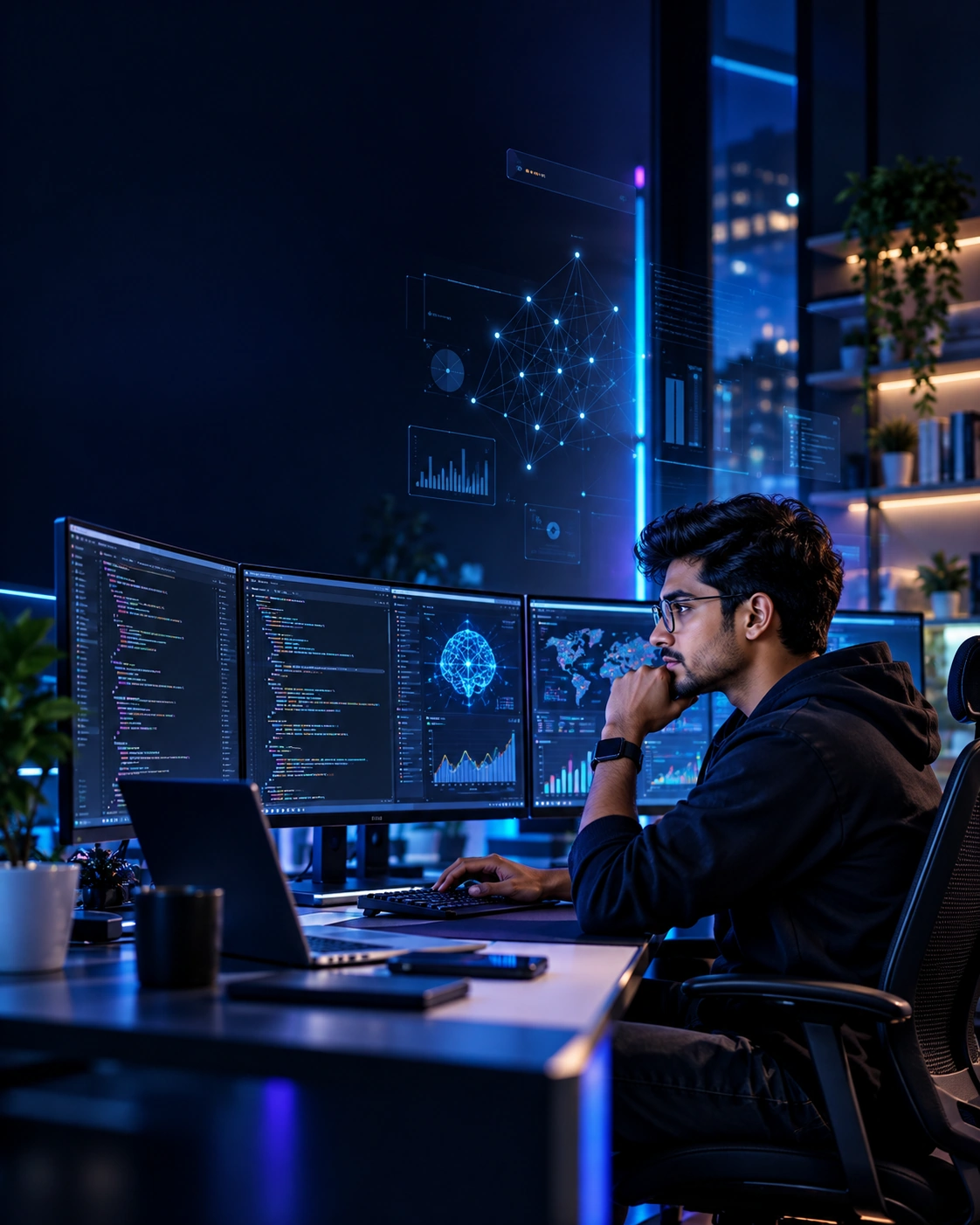 Code Veins futuristic technology learning environment