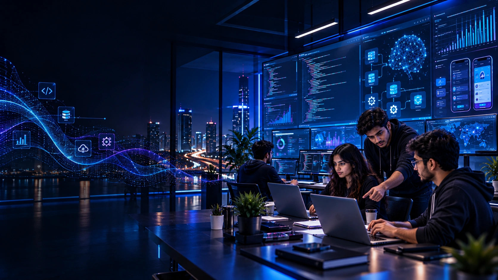 Modern technology development workspace